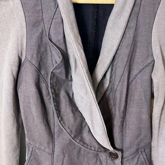 Prairie Underground Lagenlook Prince Blazer Jacket Size Small Organic Cotton - Picture 10 of 14